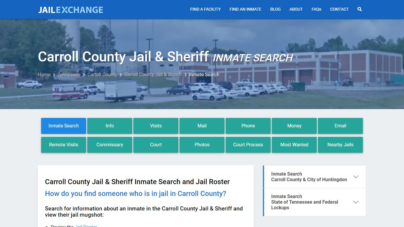 Inmate Search: Roster & Mugshots - Carroll County Jail & Sheriff, TN