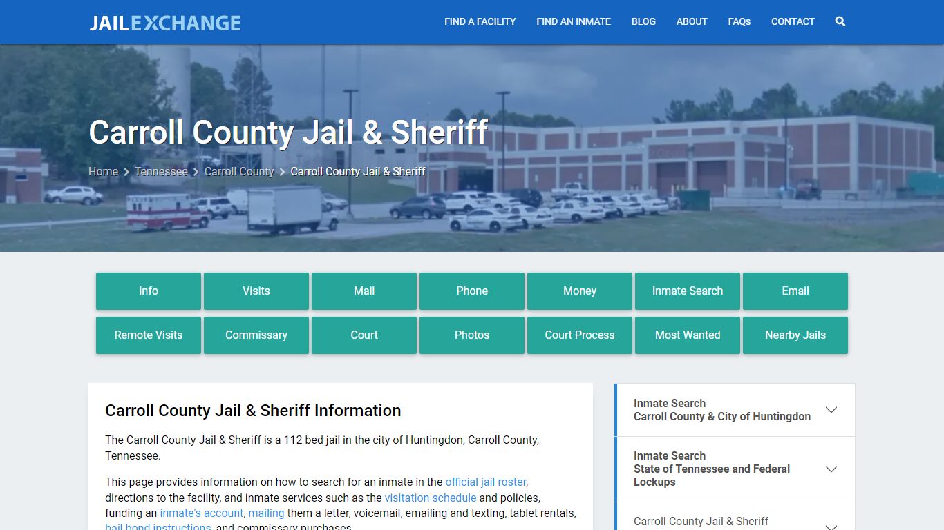 Carroll County Jail & Sheriff, TN Inmate Search, Information